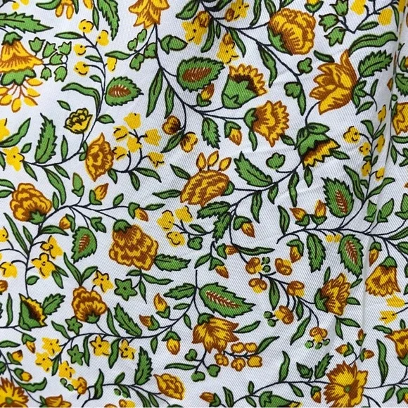NWT J Crew XL Maude dress floral vines 0948 green yellow viscose maxi